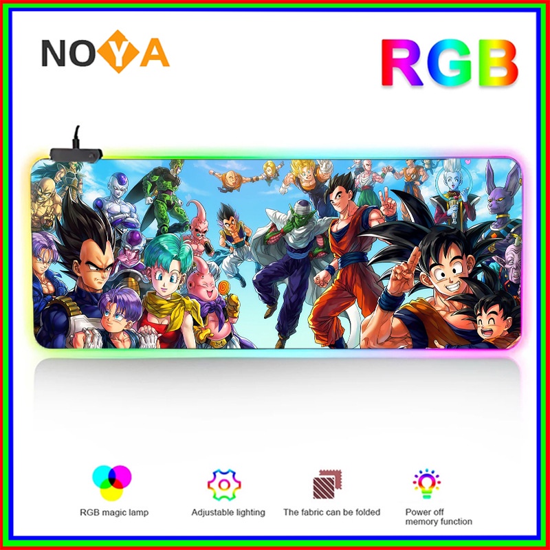 Tấm Lót Chuột Rgb Có Đèn Led Nhiều Màu Sắc Cho Bàn Phím / Chuột Chơi Game Nuoyang1