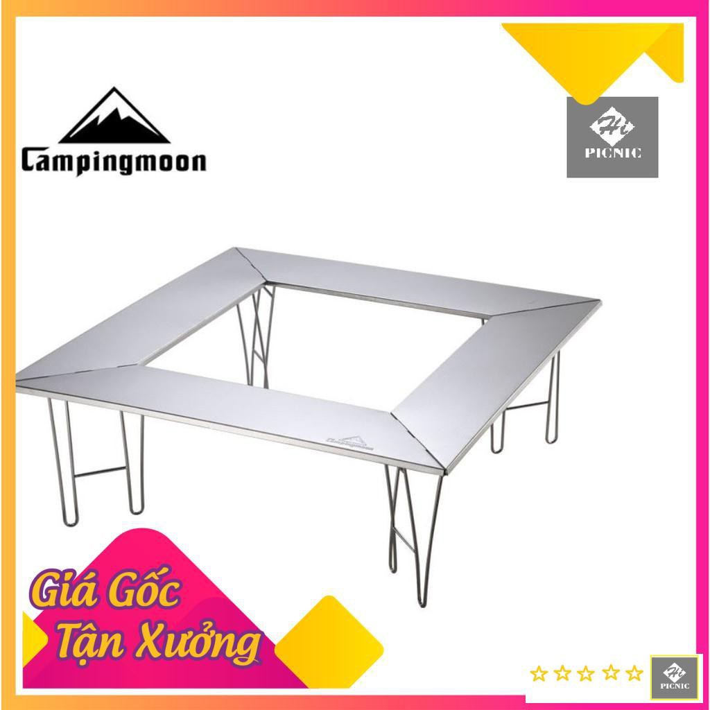 BÀN BẾP LÒ NƯỚNG, LỬA TRẠI DÃ NGOẠI, CẮM TRẠI, NGOÀI TRỜI, TIỆN LỢI, INOX 304 AN TOÀN THỰC PHẨM CAMPING MOON T-500