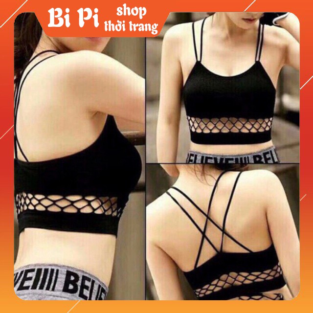 Áo Ngực Bra Thun Có dây đeo hàng quảng châu - Gợi cảm Sexy Có đệm ngực (Ảnh thật )