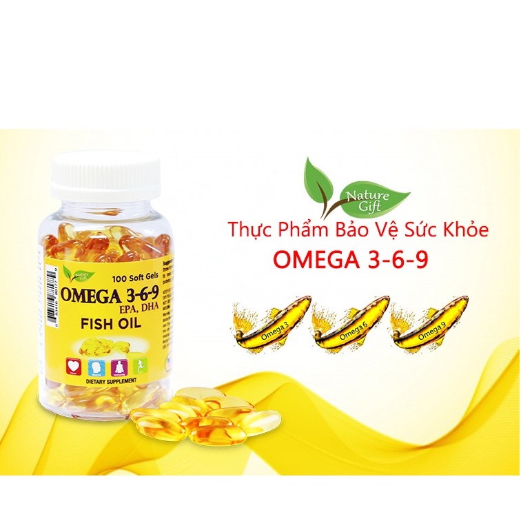 Hộp dầu cá Omega 3 Fish Oil NATURE GIFT