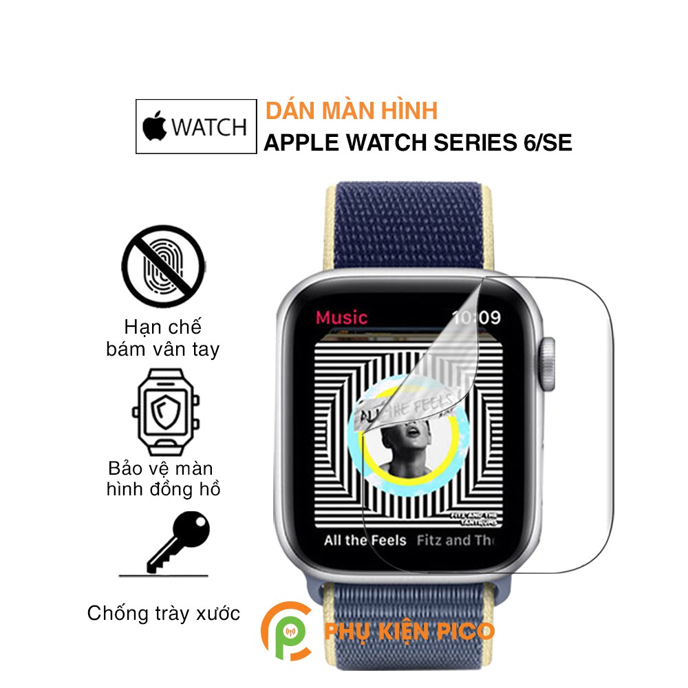 Dán màn hình Apple Watch Series 6/Apple Watch SE 40mm 44mm dẻo trong suốt – Dán dẻo Apple Watch