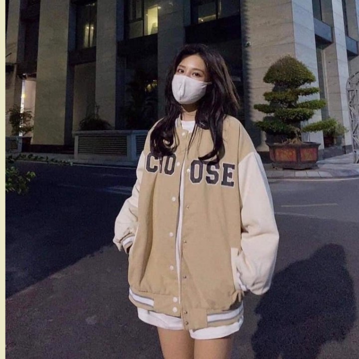 Áo Bomber Nhung Tăm Chữ CHOOSE, Bomber Jacket From Rộng Uniex Phong Cách Hàn Quốc thích hợp với cả nam và nữ GODO AK08