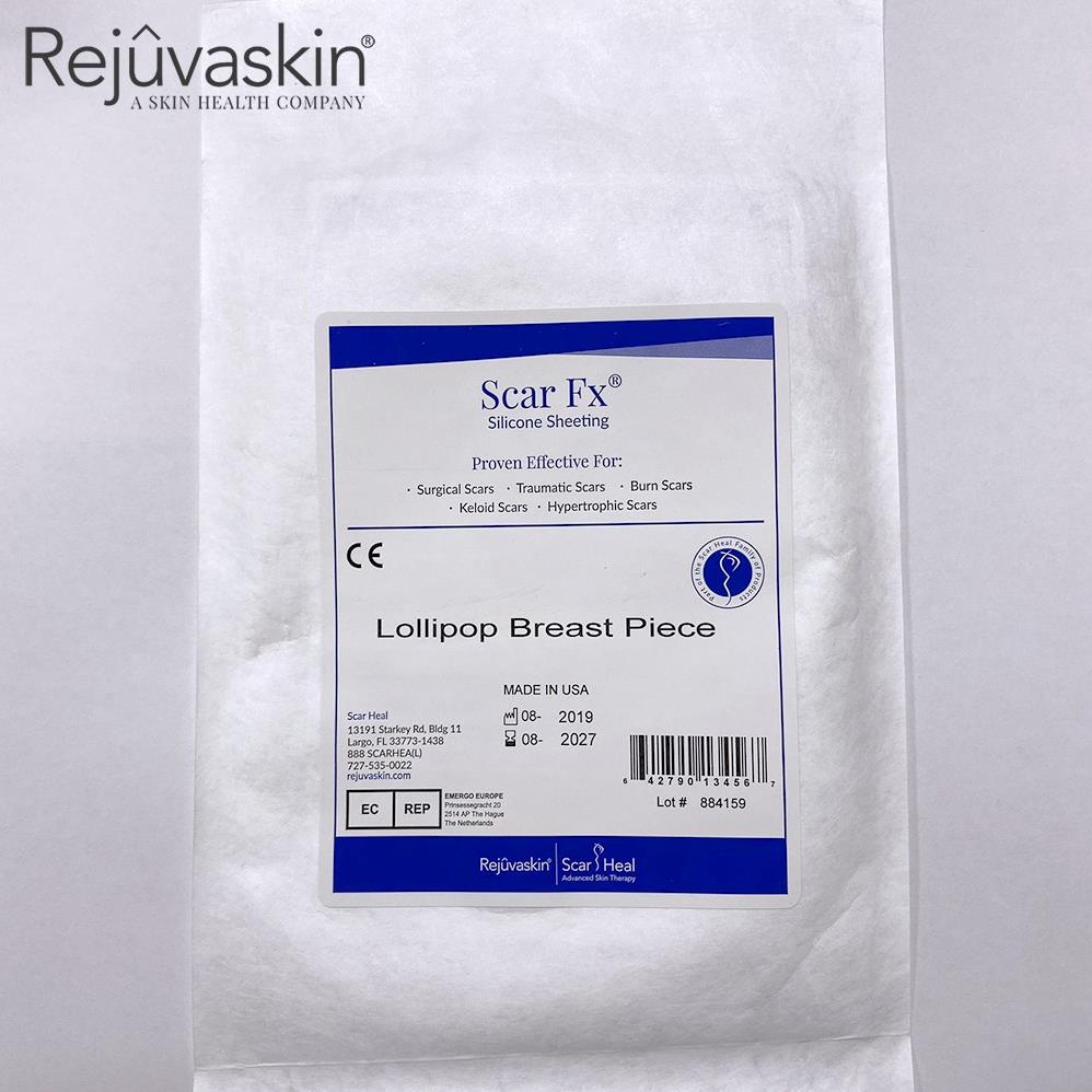 Miếng dán xóa mờ sẹo phẫu thuật ngực REJUVASKIN Scar FX Breast Lollipop
