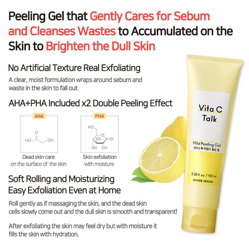 TẨY DA CHẾT LÀM SÁNG DA VITA C TALK MILD PEELING GEL 100mL | Shopee Việt Nam