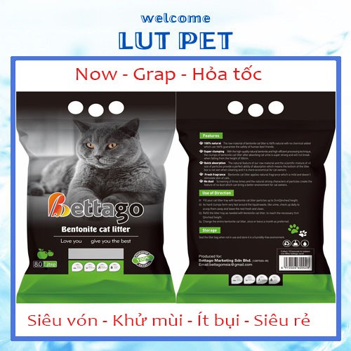 CÁT NHẬT 16L - Cát  vệ sinh cho mèo than hoạt tính khưr mùi - không bụi - khử khuẩn siêu vón