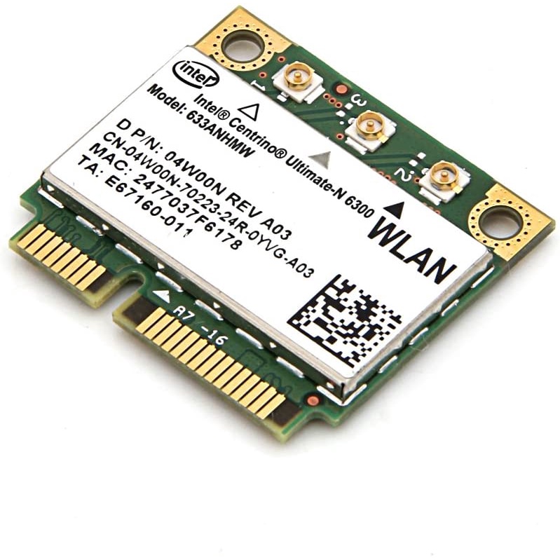 Card Wifi giá rẻ hiệu năng tốt Intel Ultimate N 633ANHMW Wireles Mini PCI Express