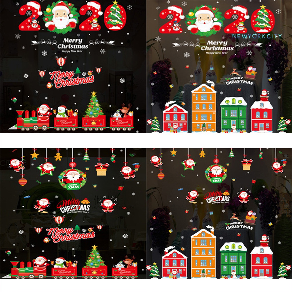 Sticker Hai Mặt Dán Kính Cửa Sổ Trang Trí Giáng Sinh