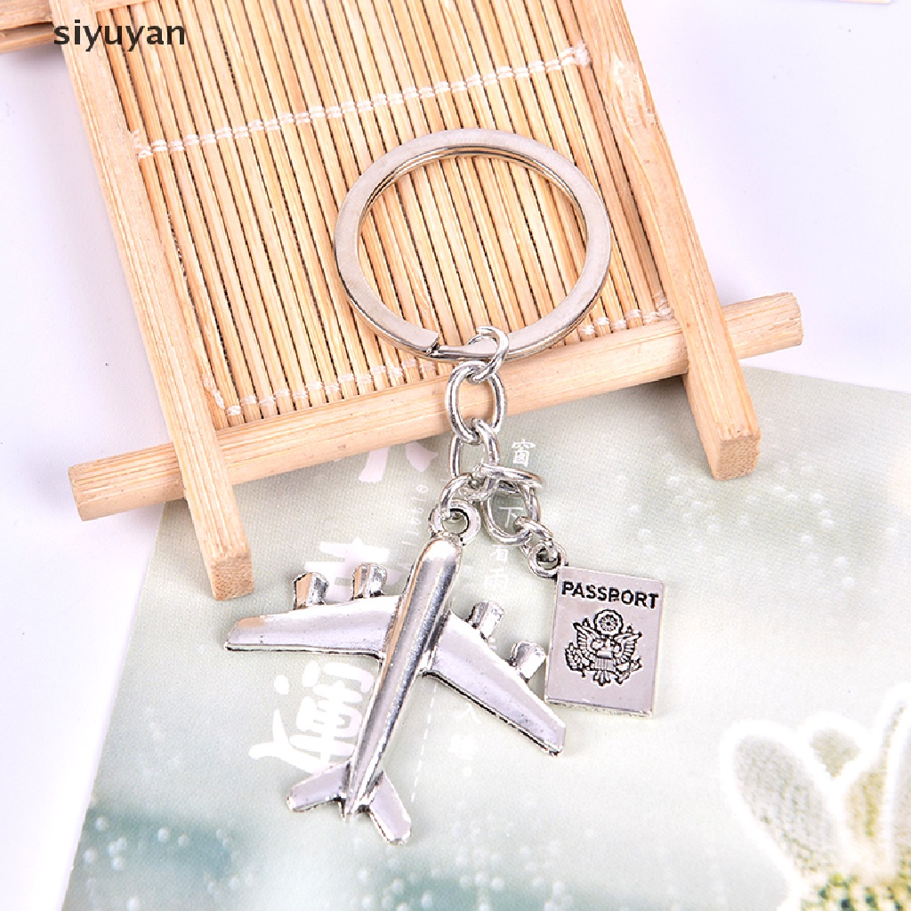 Móc khóa hình máy bay hợp kim DIY thời trang chất lượng cao