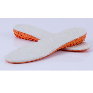 Lót giày tăng chiều cao lót Lông cừu Vàng trắng 1cm