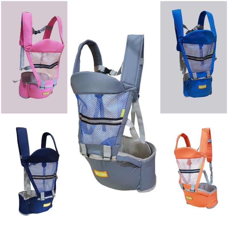 Địu ngồi lưới phản quang Moon có ghế ngồi trợ lực