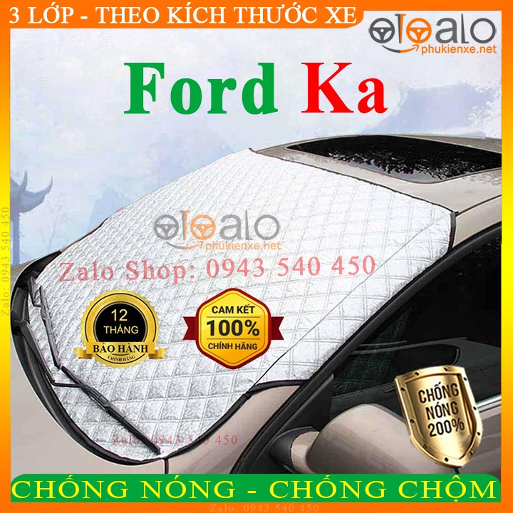 Tấm che chắn nắng kính lái ô tô Ford Ka 3 Lớp Cao Cấp Chắn Nắng Cản Nhiệt - OTOALO