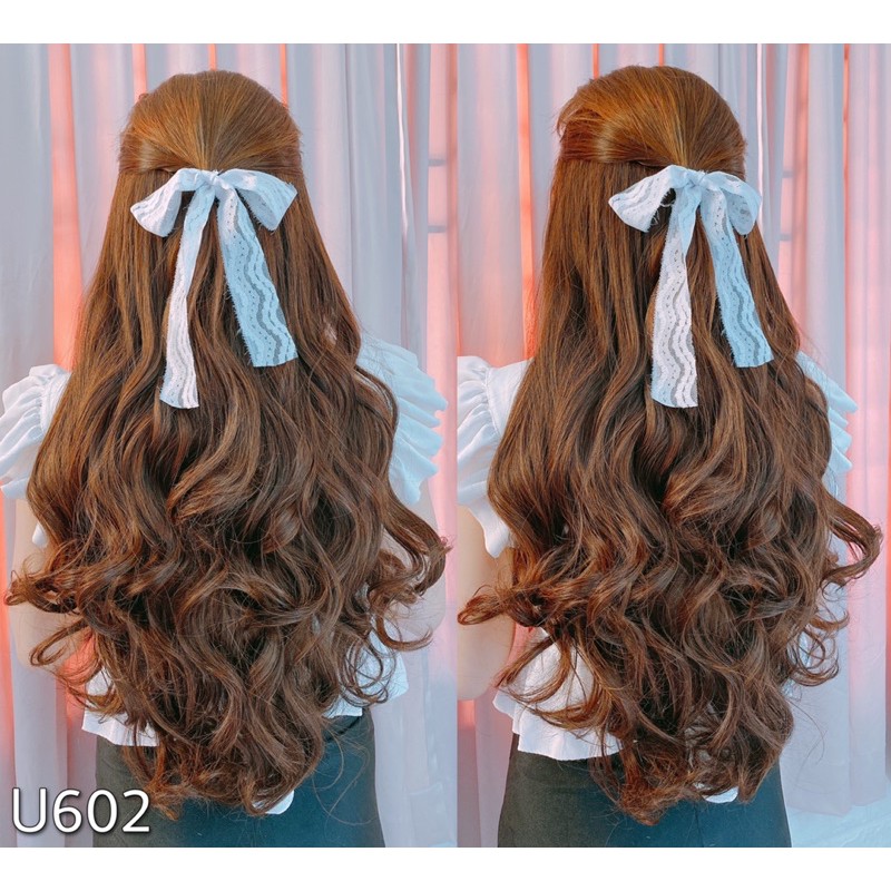 <Ảnh Thật> Tóc Kẹp Chữ U Xoăn Dài 65cm-602