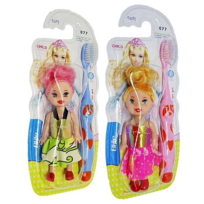 ⛔GIADUNGHOANGMAI⛔ Bàn chải cho bé (TẶNG BÚP BÊ)