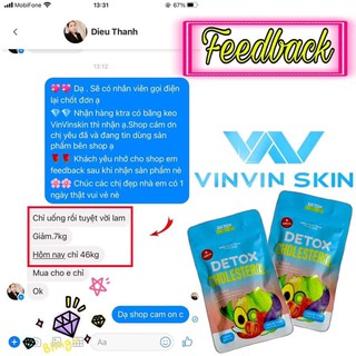 [CHÍNH HÃNG]Combo thần thánh vinvinskin ( khử mỡ+ detox)