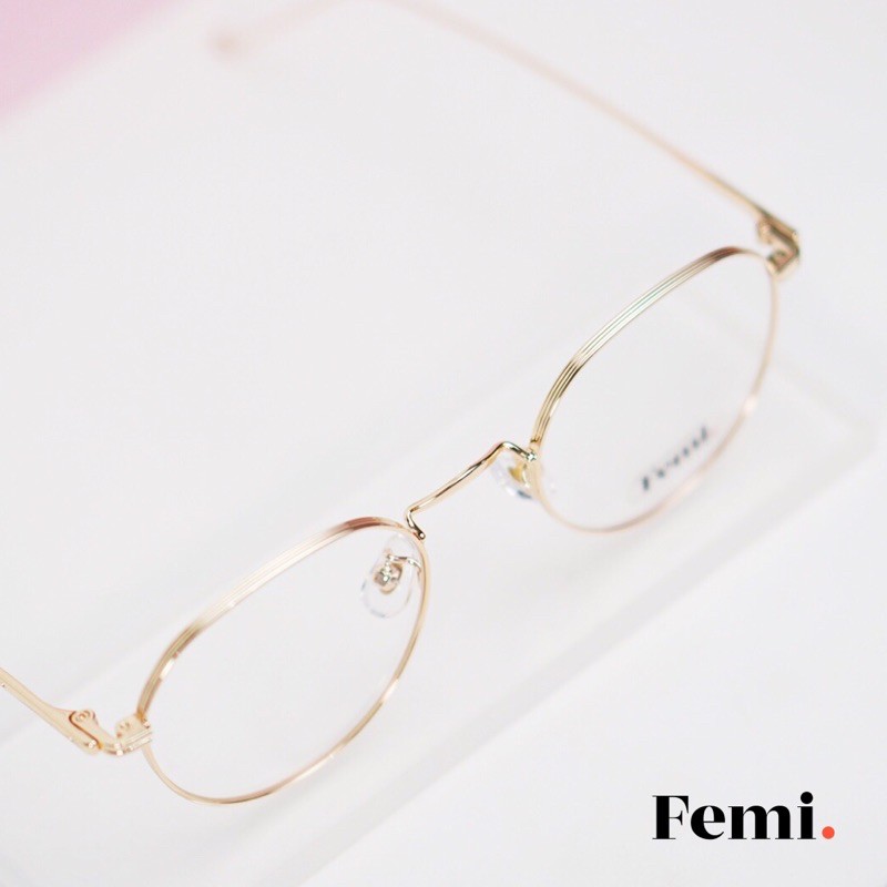 Gọng kính tròn Femi Mila chính hãng mắt kính chống ánh sáng xanh | BigBuy360 - bigbuy360.vn