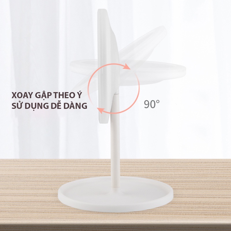Gương Trang Điểm Để Bàn - Đèn Led Cảm Ứng  - T DECOR
