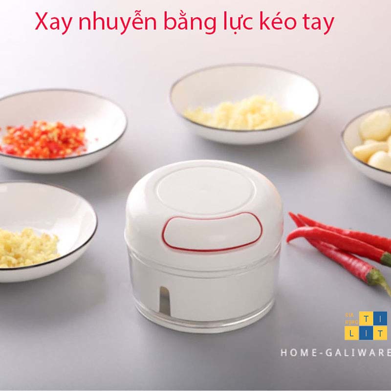 Dụng cụ xay tỏi ớt bằng tay Mini 2 Lưỡi Tiện Dụng, Máy xay nhuyễn gia vị cầm tay [XAY TỎI ỚT]