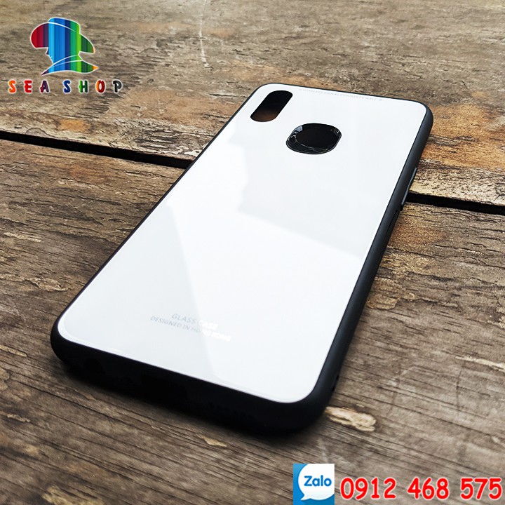 Ốp lưng Samsung A10S - Viền nhựa dẻo - Mặt lưng sử dụng chất liệu kính cường lực, màu sắc luôn tươi sáng