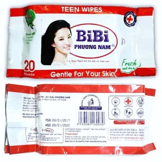 Khăn Giấy Ướt An Toàn Cho Bé BiBi (20 Miếng)