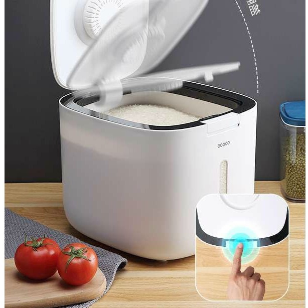 [BH 1 NĂM] Thùng Đựng Gạo, Ngũ Cốc Thông Minh ECOCO- Chống Ẩm, Mối Mọt- Loại 5kg và 10kg- Nhập Khẩu Chính Hãng ECOCO10K
