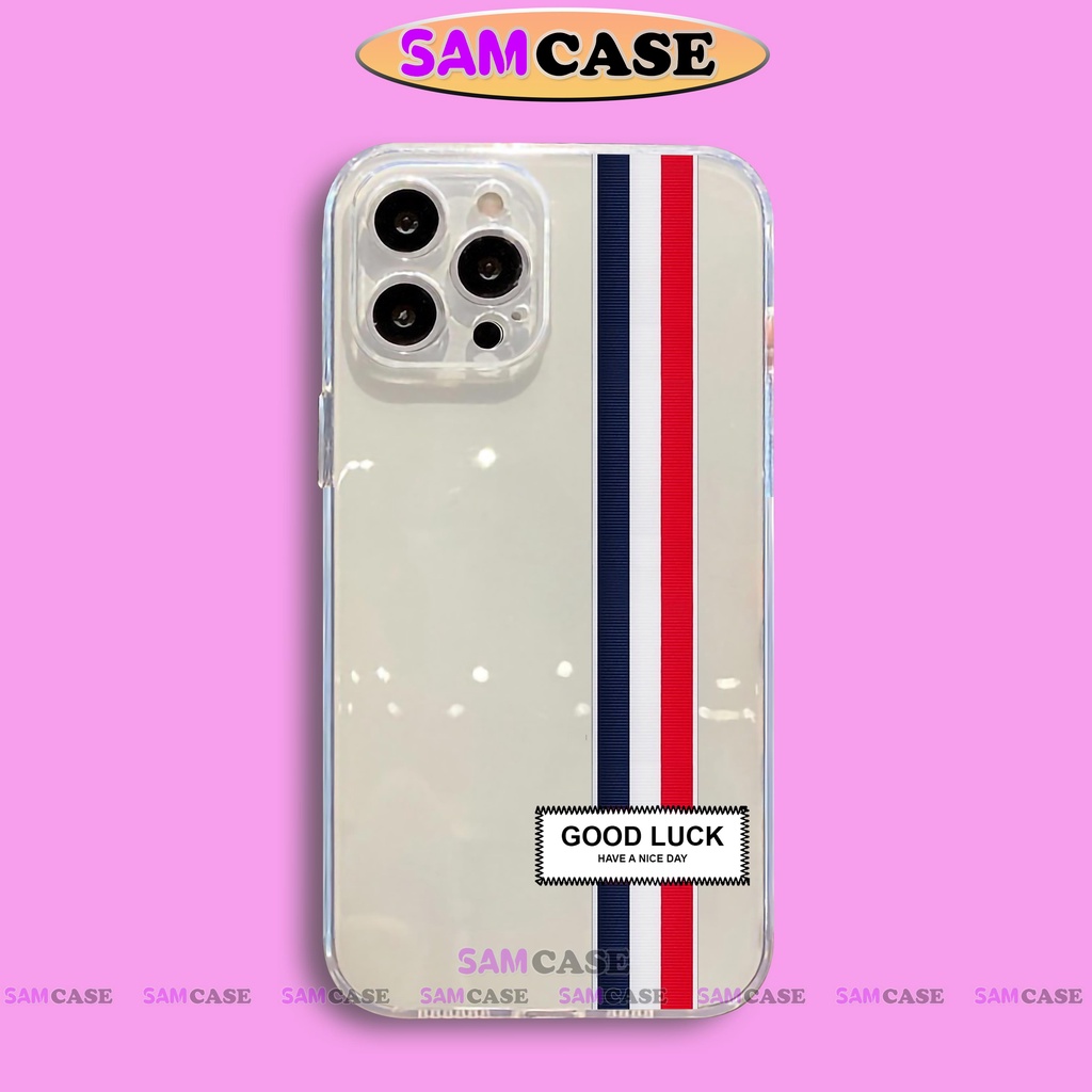Ốp lưng iPhone Thom browne Chống sốc cạnh viền vuông Silicon trong suốt mềm dẻo cho 6/6s/7/8/X/XS/11/12/13 Pro Plus Max