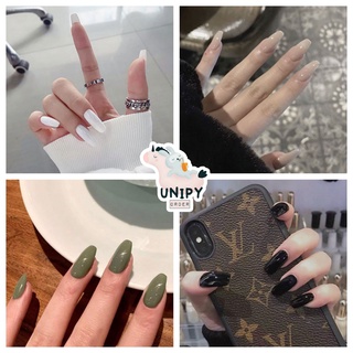 Móng giả | set 24 móng tay giả trơn bóng kèm dũa keo dán móng | chs