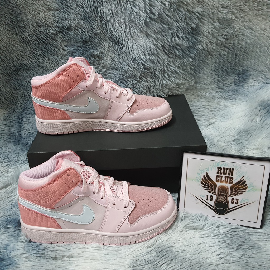 [Ảnh thật + VIDEO] giầy thể thao Air Jordan 1 Mid "Digital Pink" hồng cổ cao  thời trang nữ | BigBuy360 - bigbuy360.vn