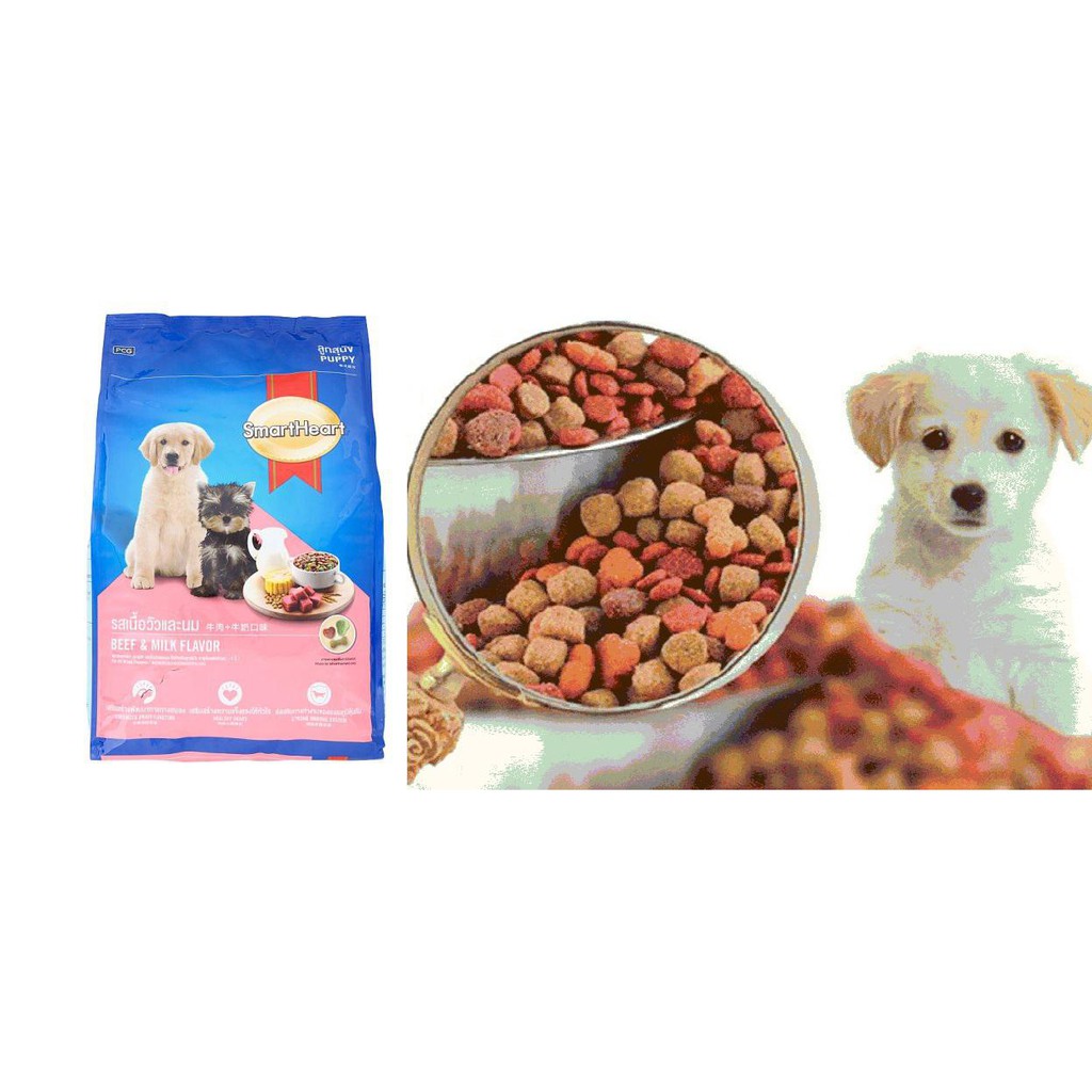 Hạt SmartHeart Puppy Cho Chó Con - Bò &amp; Sữa