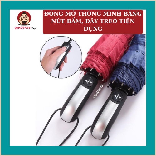 [HÀNG 10 NAN] Ô dù tự động gấp gọn chống tia UV che mưa nắng UMBRELLA, Ô thông minh đóng mở bằng 1 nút bấm hàng cao cấp