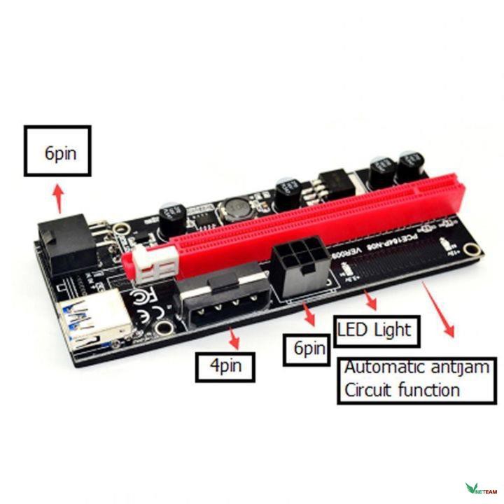 Dây cáp riser 009s cho máy đào coin và gắng vga rời ( hàng mới chưa qua sử dụng ) -dc4519