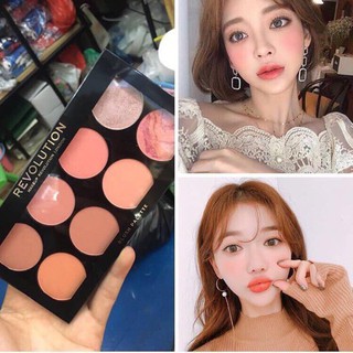 Bảng Revolution 3 in 1 phấn má/highlight/ tạo khối Makeup Revolution Ultra Blush Palette