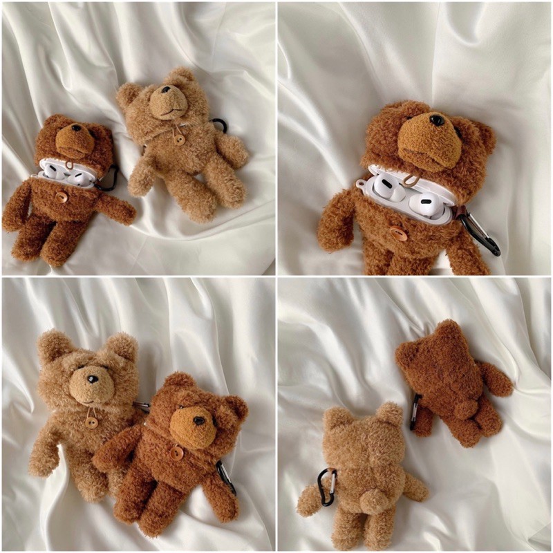 Case Airpod 1/2/Pro gấu bông teddy