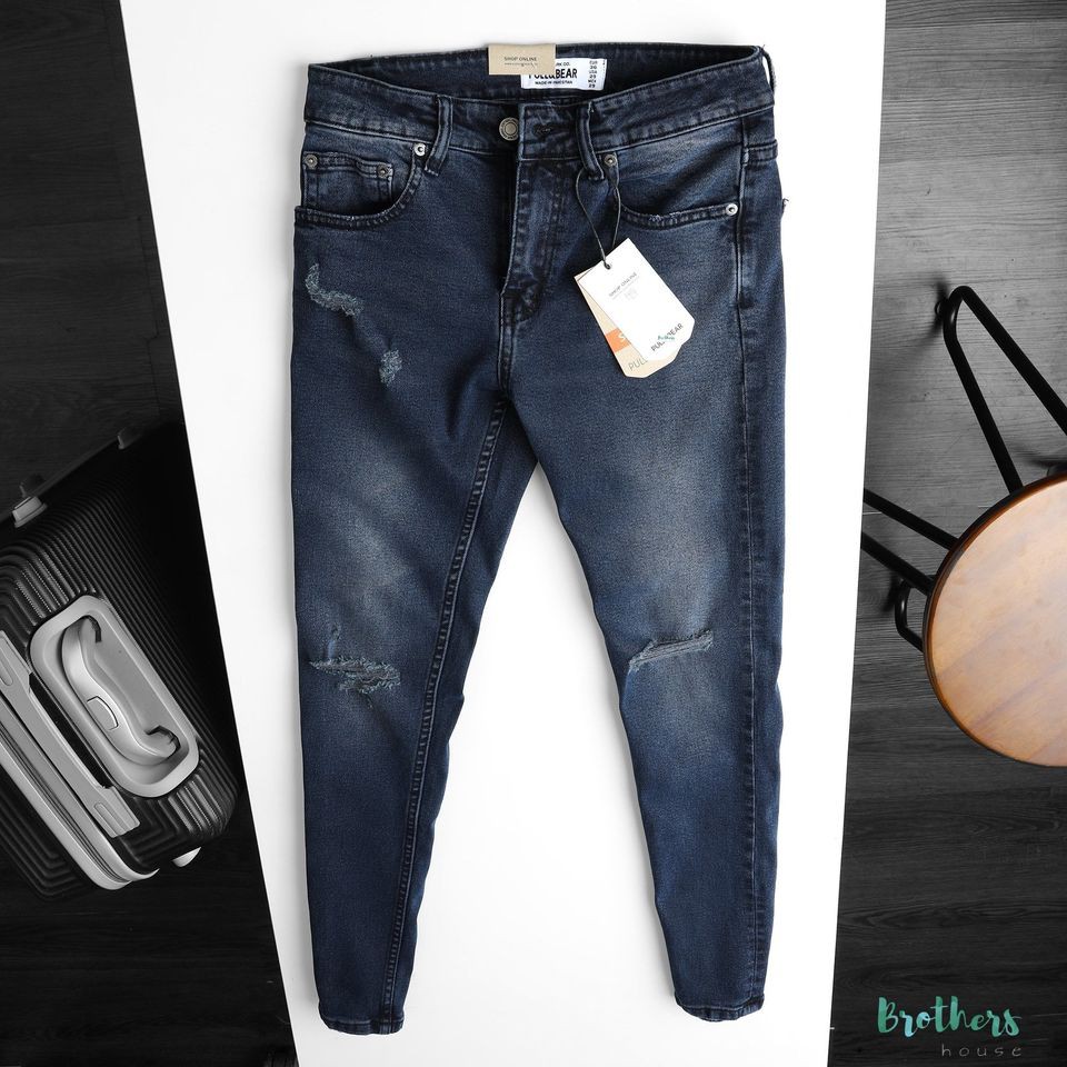 Quần jean nam Pull Bear Skinny cực bụi