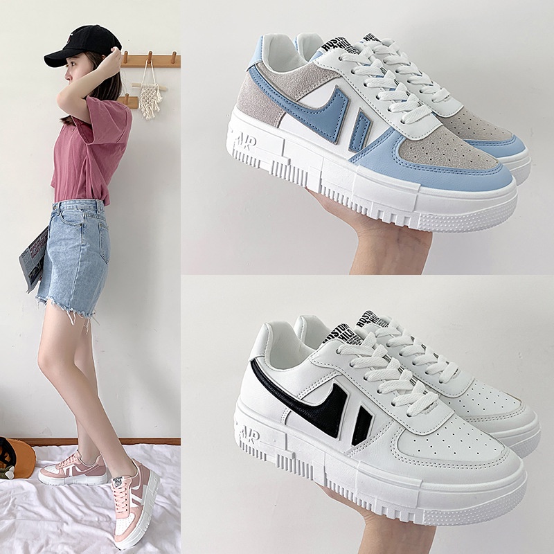 Giày Sneaker nữ Air Sticker phong cách thời trang thể thao mẫu mới Hot trend 2021, giày nữ đi học giá rẻ