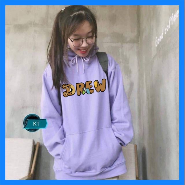 (Hot Trend) Áo Hoodie DREW Tím Nam Nữ Unisex Nỉ bông mịn siêu Hot | BigBuy360 - bigbuy360.vn