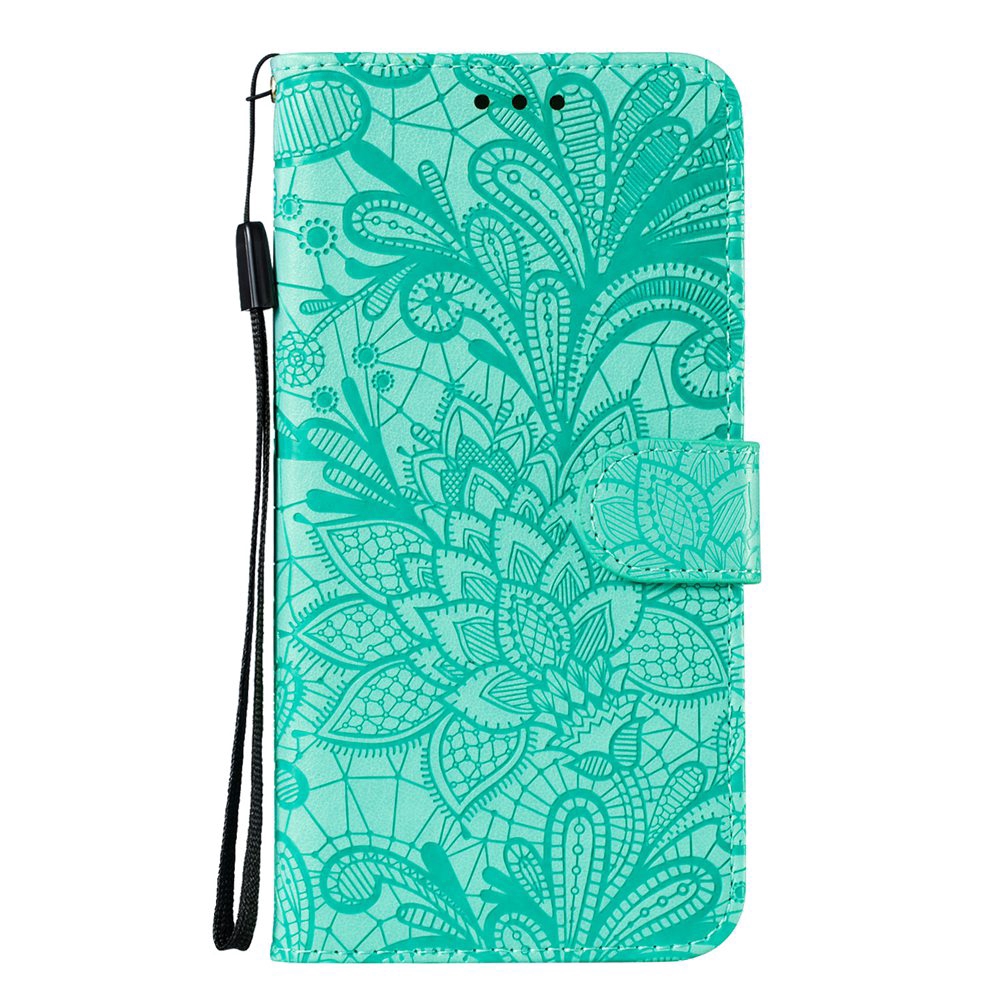 Fashion Flower Embossed Casing Xiaomi Poco M2 Pro Wallet Case Lanyard PU Leather Soft TPU Flip Cover Card Holder