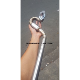Cổ pô bầu cong gắn Dream, Wave inox 304
