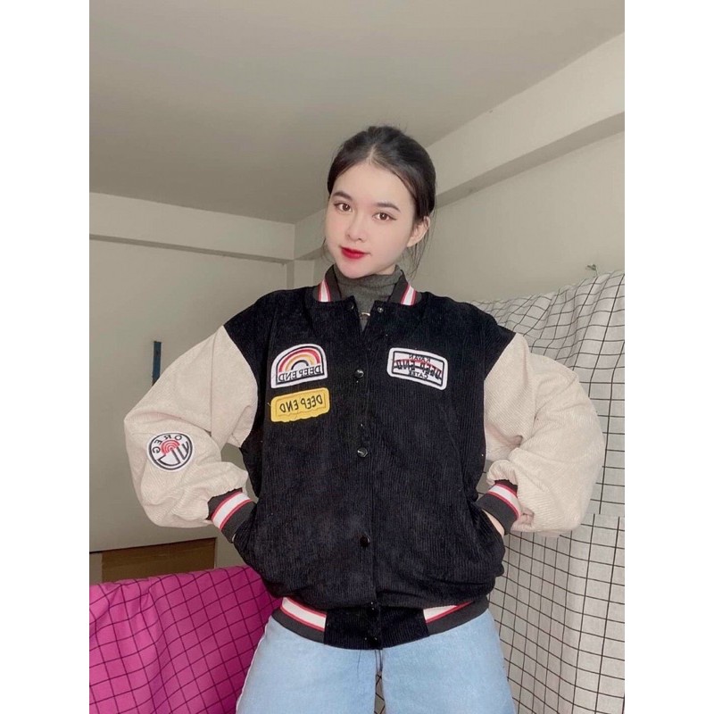 [Mã WASTMAY giảm 15% tối đa 30K đơn 150K] Áo khoác bomber nhung tăm cầu vồng - KÈM HÌNH VÀ CLIP THẬT | BigBuy360 - bigbuy360.vn