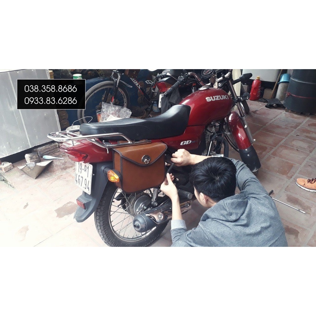 Túi Da Treo Xe Máy GD Mẫu Vuông