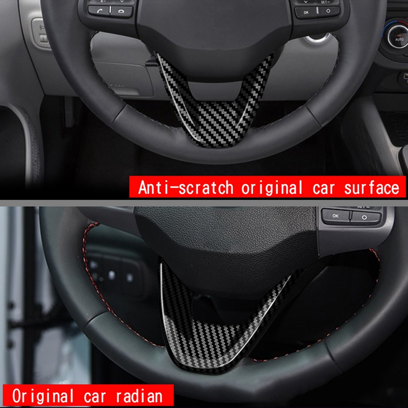 Khung Dán Trang Trí Bảng Điều Khiển Vô Lăng Bằng Sợi Carbon Cho 2022 Hyundai I10