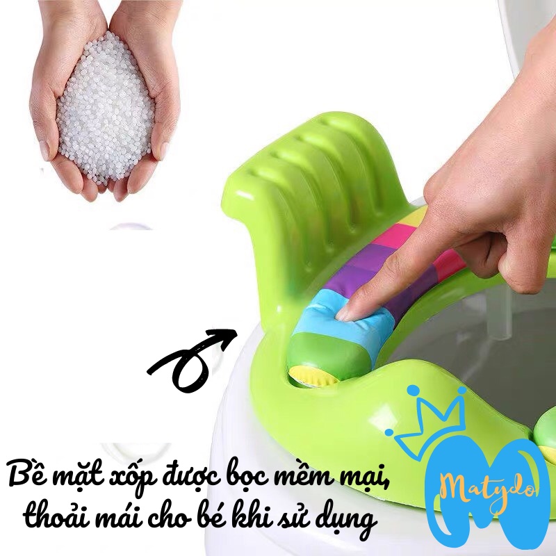 Bệ thu nhỏ bồn cầu có tay cầm cho bé tiện dụng bệ ngồi toilet vệ sinh cho bé từ 1 đến 6 tuổi