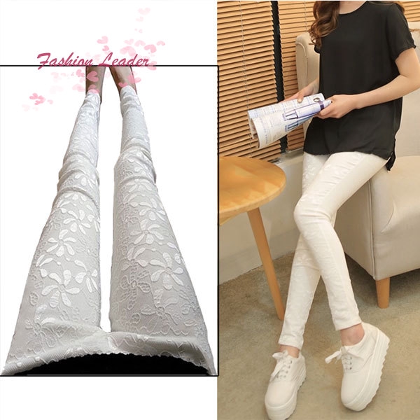 Quần legging ôm họa tiết hoa thời trang cho nữ | BigBuy360 - bigbuy360.vn