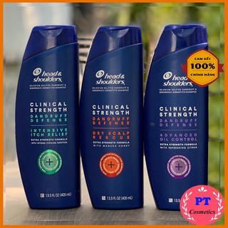 Dầu Gội Head and Shoulder Clinical Strength 400ml Mỹ Ngăn Gàu, Giảm Nấm