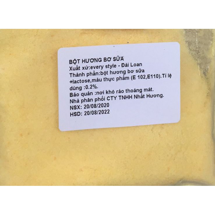 Bột hương bơ sữa túi chiết 100g butter flavor powder