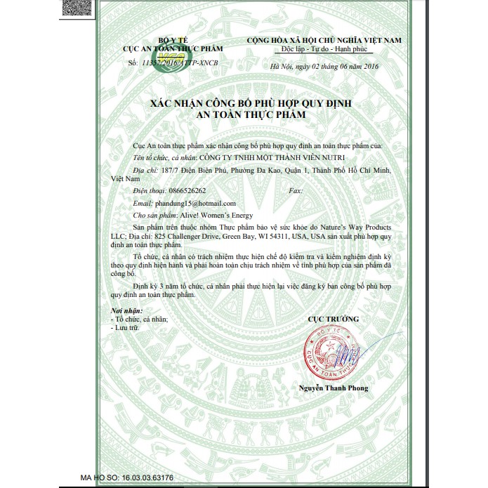 Vitamin tổng hợp cho nữ giới "Alive Worman's Energy"