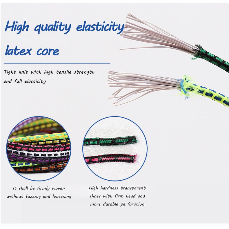 1 Cặp Dây Buộc Giày Thể Thao Không Cần Buộc Co Giãn 25 Màu