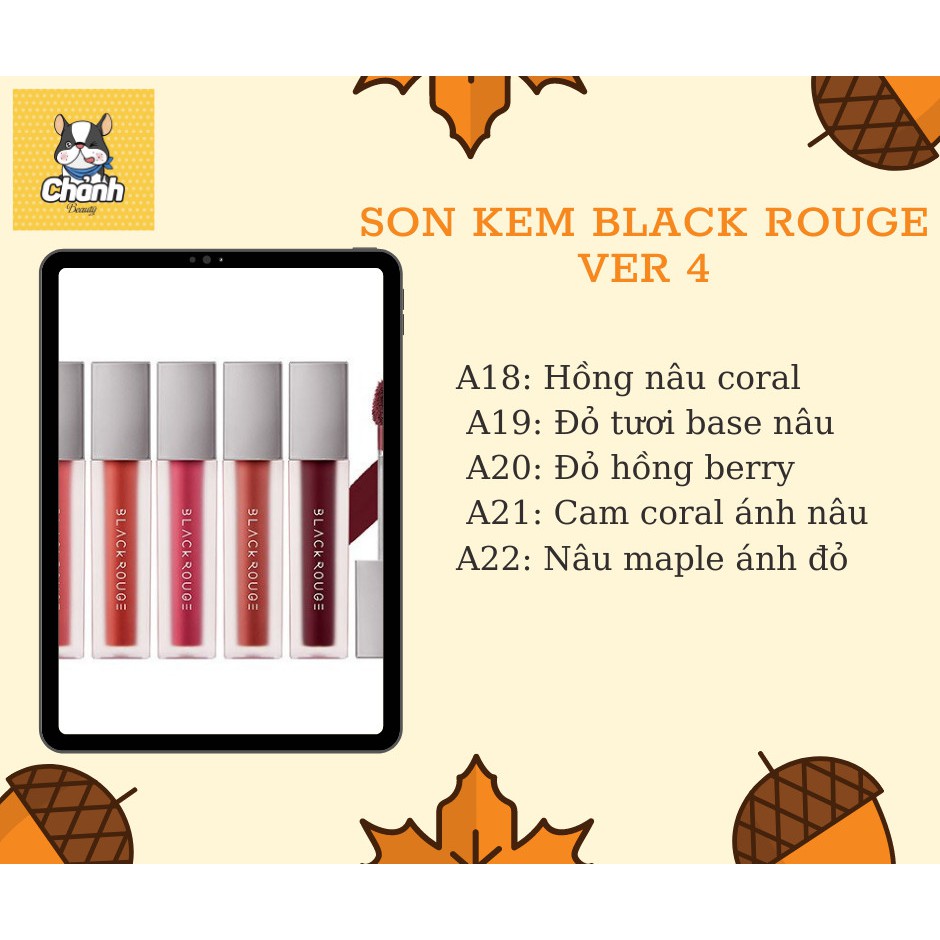 [Mã SKAMSALEP6 giảm 10% tối đa 100K đơn 150K] Son kem Black Rouge Version 4 | BigBuy360 - bigbuy360.vn