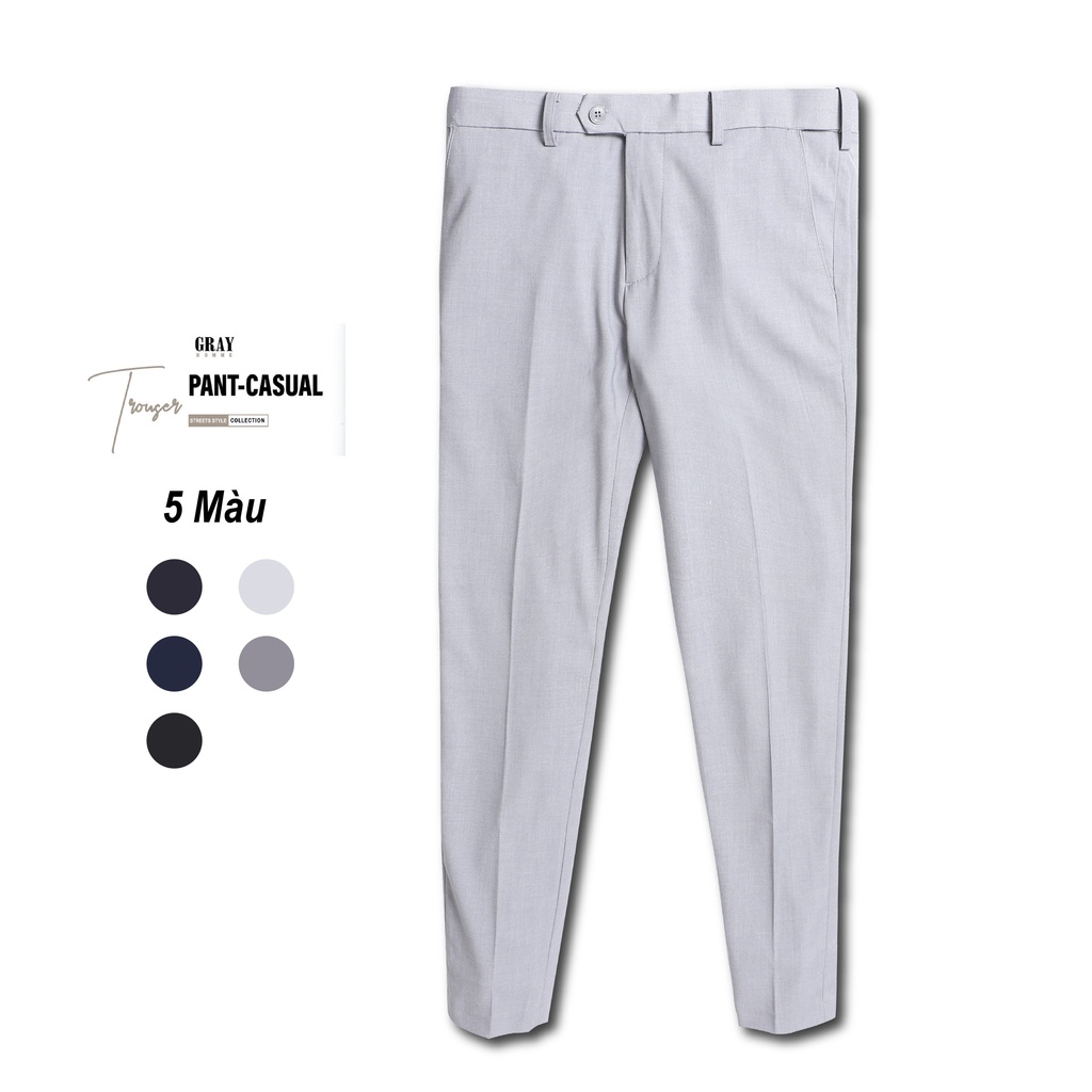 Quần Âu Nam Phối Cạp Tăng GRAYHOMME Dáng Ôm Lên Phom Chuẩn