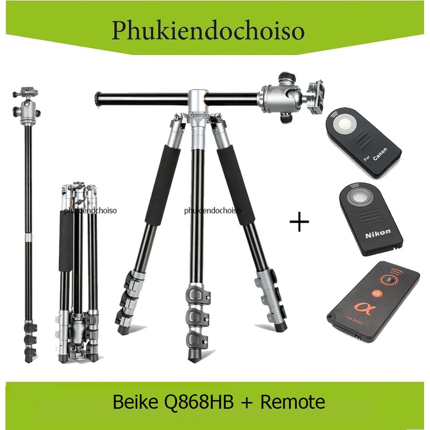 Chân máy ảnh Beike Q868HB + Remote cho máy ảnh