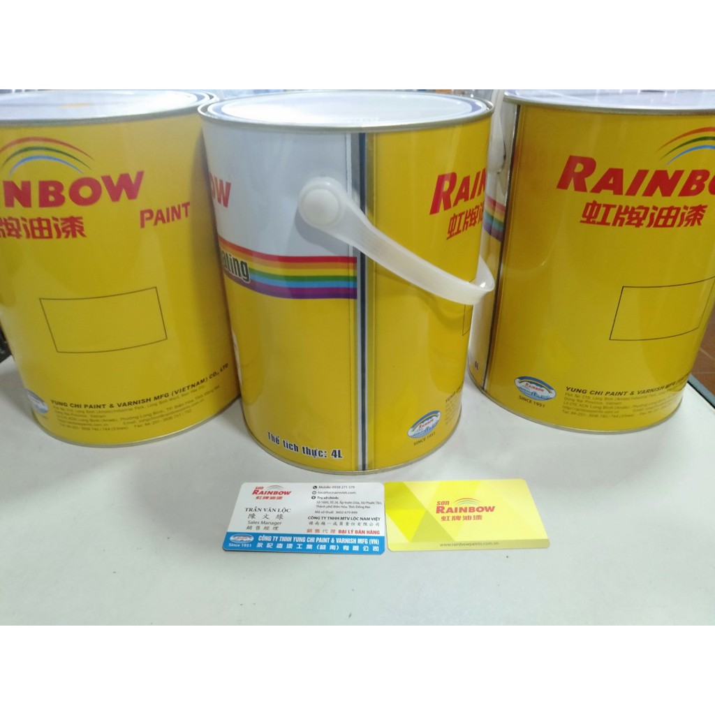 Sơn vạch kẻ đường màu trắng Rainbow 1801 - 4L/lon